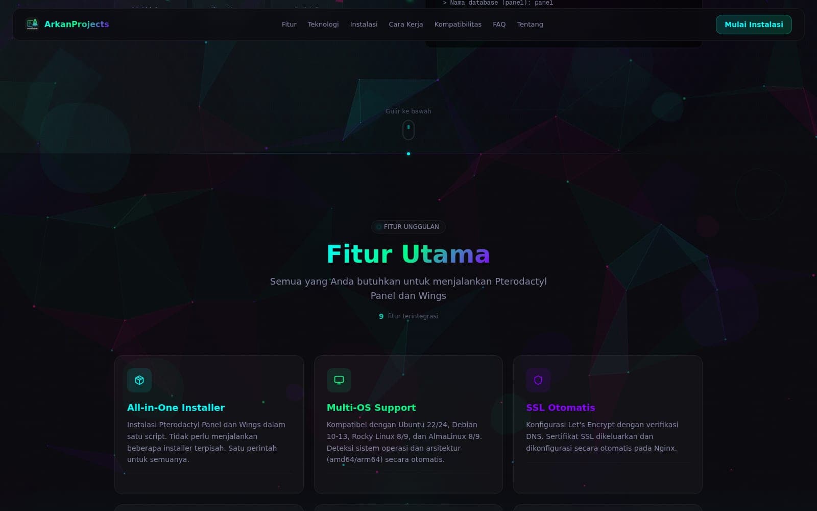 ArkanProjects — live screenshot 2